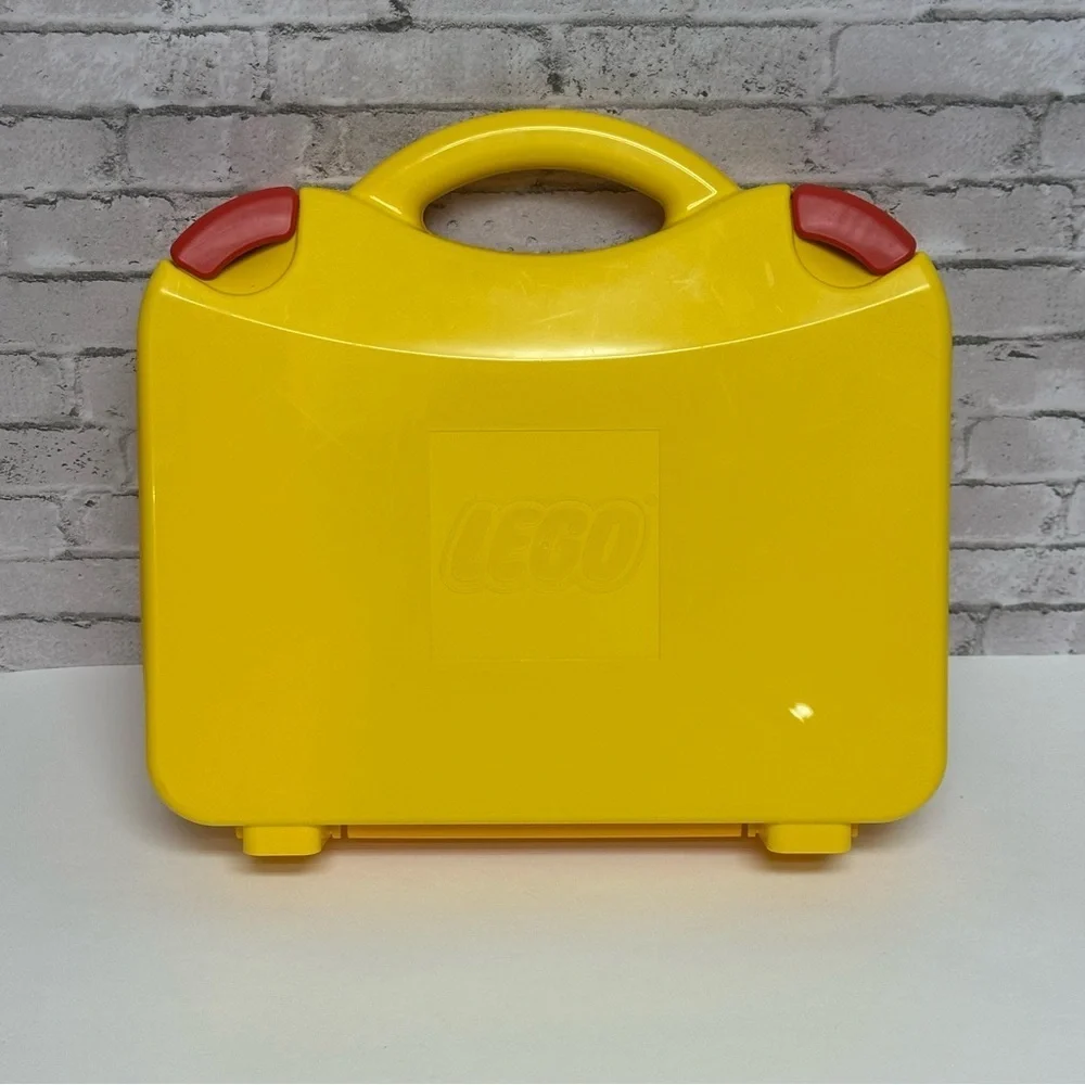 LEGO Storage Case Yellow Hard Plastic Latching Empty Storage Box Divider